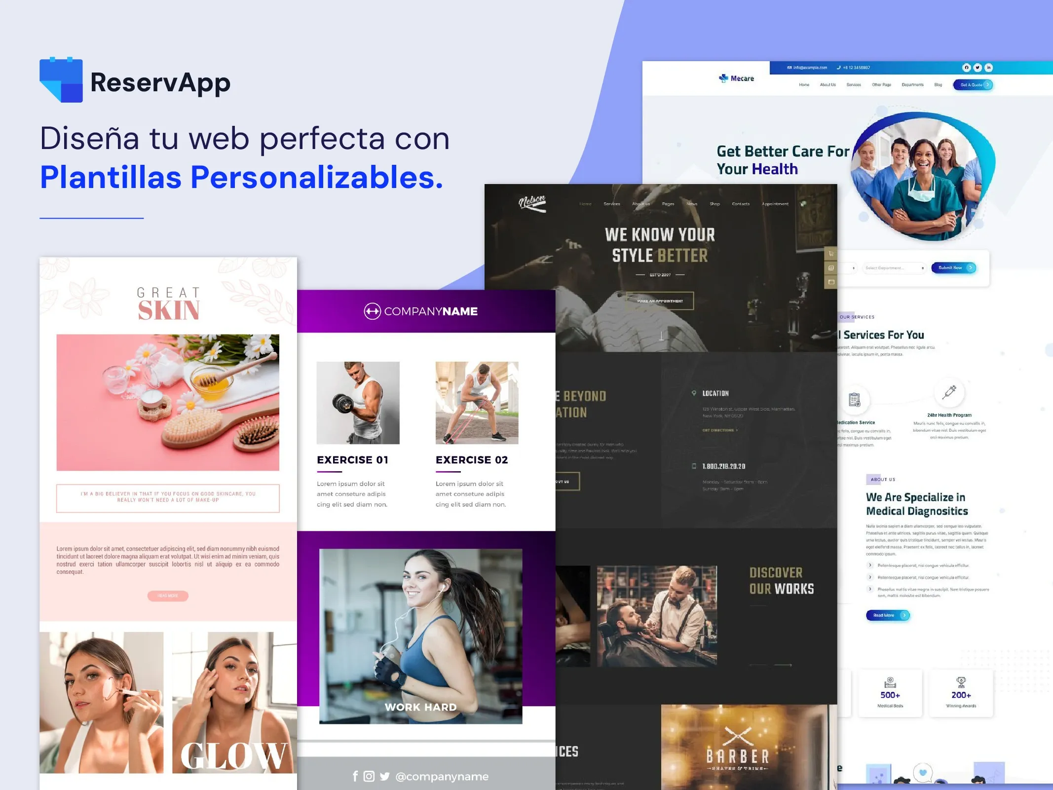 Landing pages ReservApp